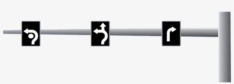 Overhead Lane Markings Street Sign - Traffic Sign, transparent png #9386924