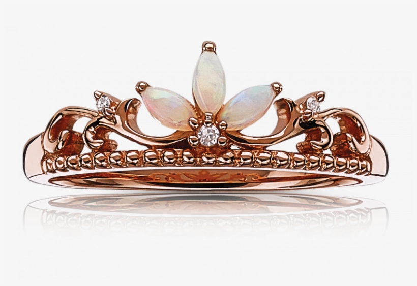 Opal & Diamond Princess Crown Tiara Ring - Tiara, transparent png #9387031