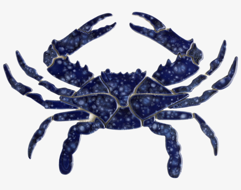 Bc34-12 11"x9" Blue Crab Ceramic Pool Mosaic - Blue Crab Profile, transparent png #9387352