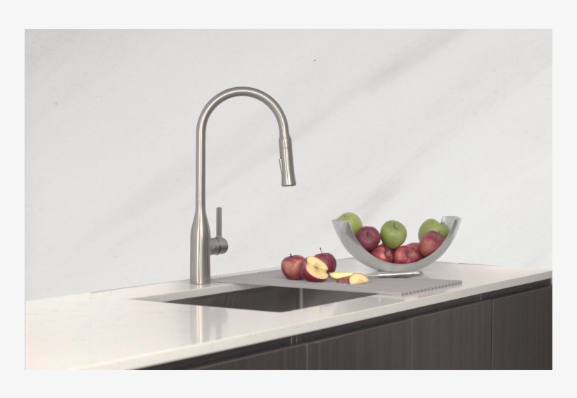 25" Single Bowl 16g Stainless Steel Kitchen Sink, With - Tap, transparent png #9387735