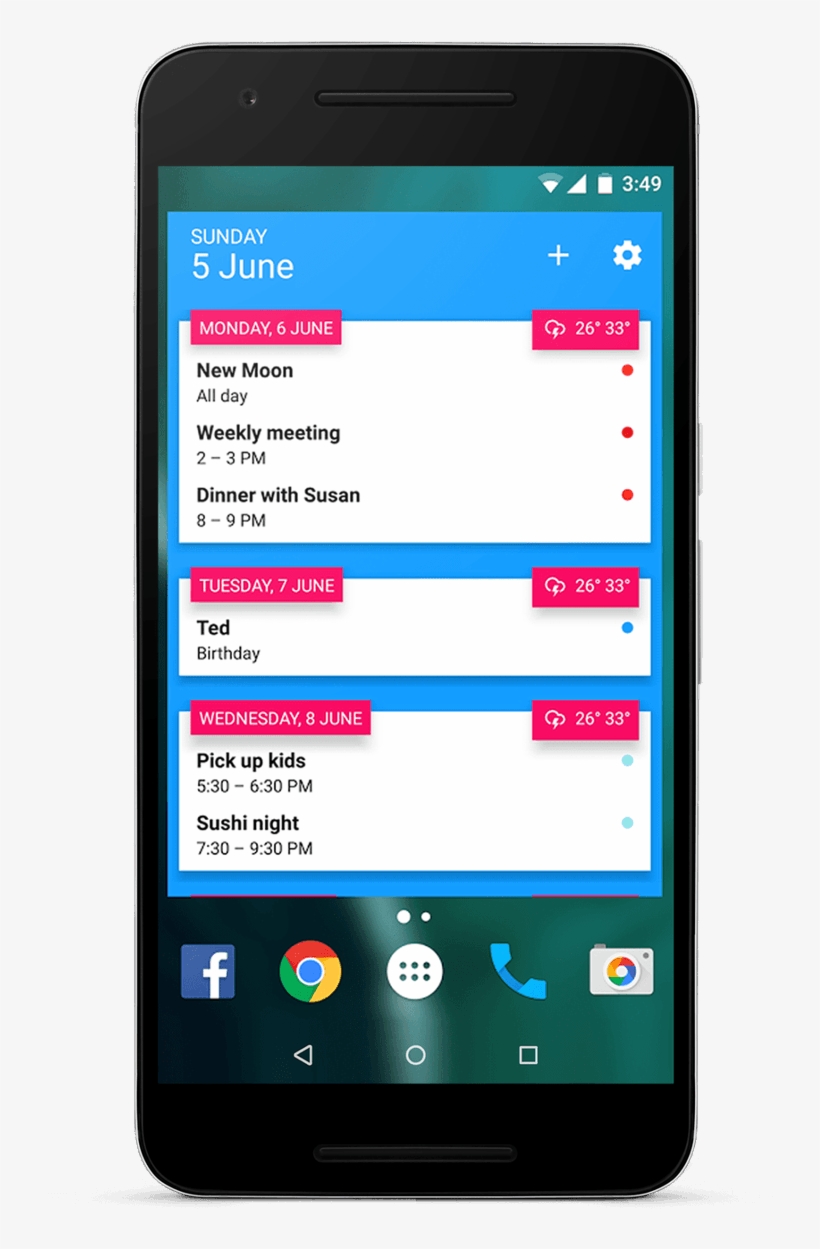 Transparent Calendar Widget Android - Smartphone, transparent png #9387771