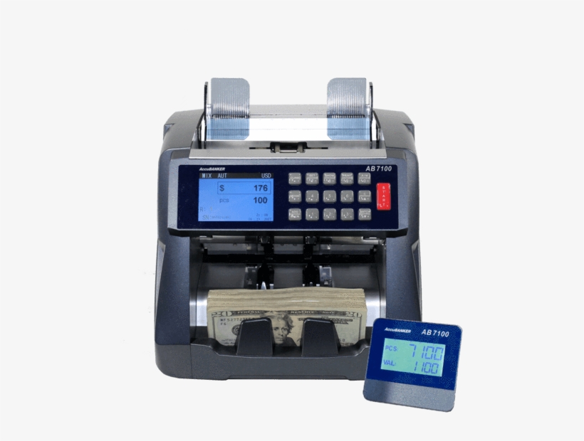 Accubanker Ab7100 Mixed Bill Counter With Panel - Accubanker Ab7100, transparent png #9387987