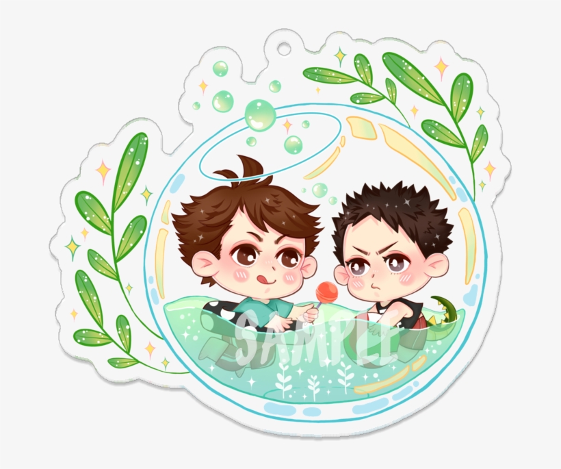 Haikyuu Glitter Acrylic Keychain Charm • Nao • Tictail, transparent png #9388600