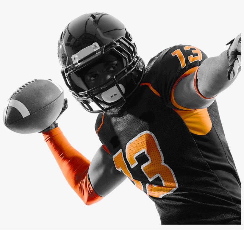 Player - American Football Player Quarterback Passing Portrait, transparent png #9389405