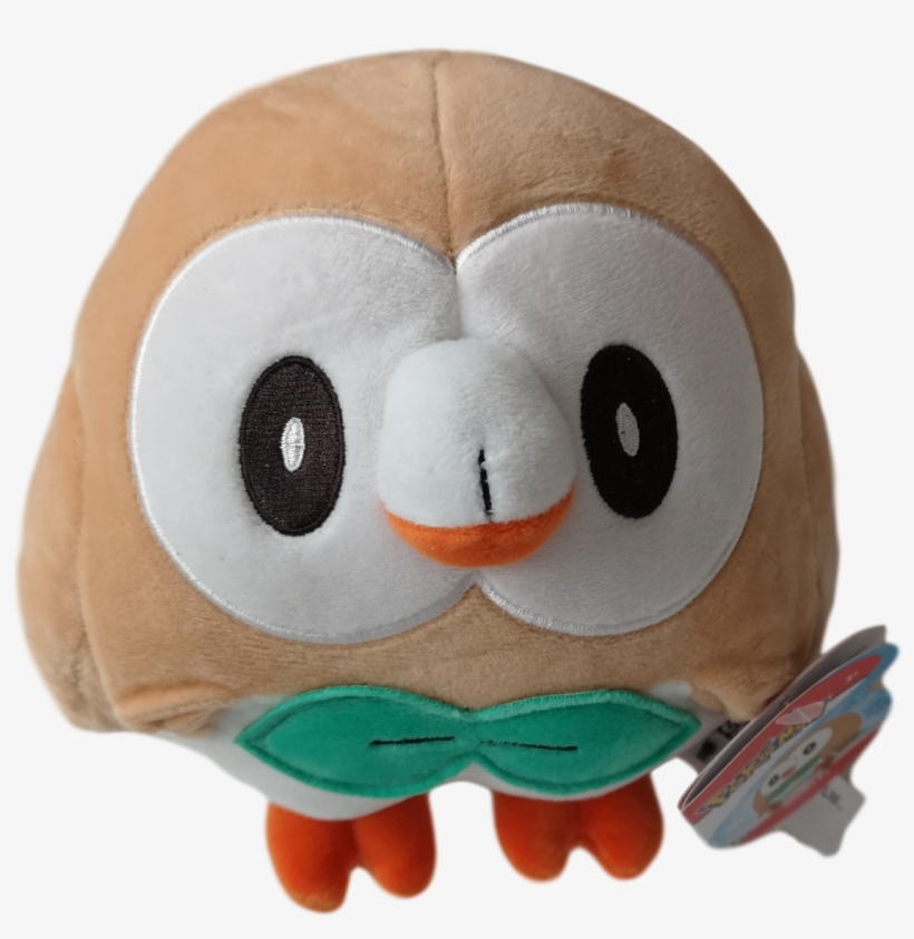 Official Pokemon 8" Plush Rowlet - Stuffed Toy, transparent png #9389824