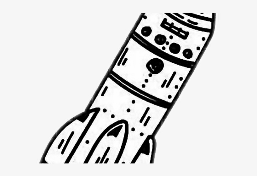 Drawn Spaceship Rocket - Space And Astronaut Drawing, transparent png #9390031