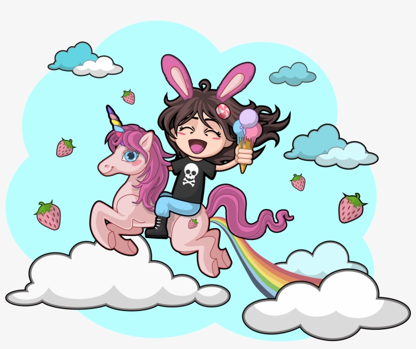 Unicorn And Rainbow In Happy Land Mini Pack - Cartoon, transparent png #9390379