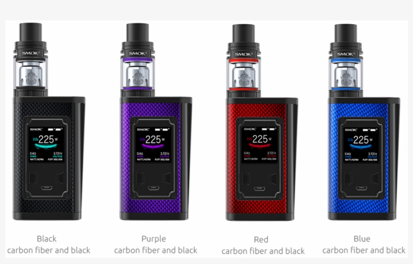 Smok Majesty 225w Tc Kit With Tfv8 X-baby - Smok Majesty Carbon Fiber, transparent png #9391248