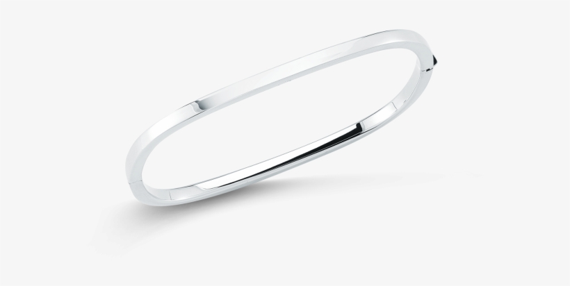18k White Gold Square Bangle - Bangle, transparent png #9391329