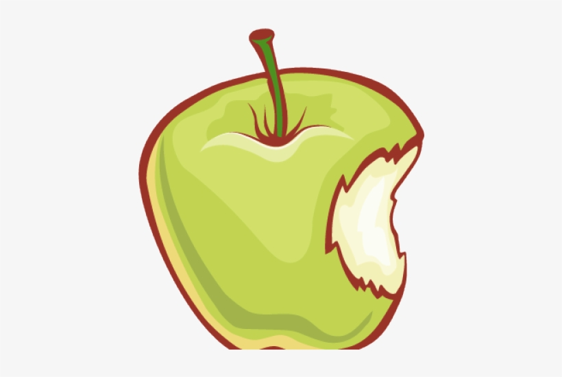 Drawn Apple Bite Drawing - Apple Drawing With Bite, transparent png #9391585
