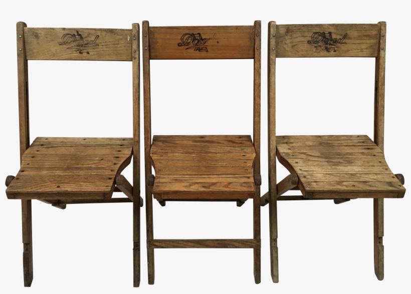 Early 1900s Dowd Wood Folding Chairs - Chair, transparent png #9391704