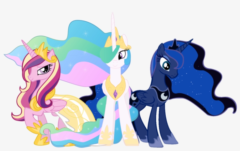 Princess Luna And Celestia And Cadence - Friendship Is Magic Princess Cadence, transparent png #9391843