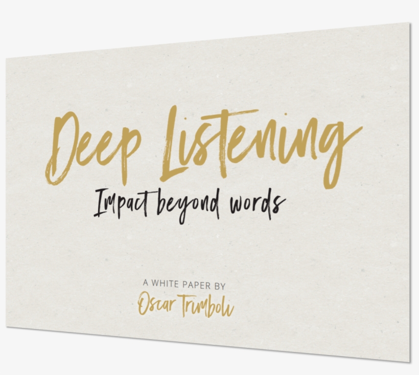 Deep Listening Whitepaper Cover - Calligraphy, transparent png #9391881