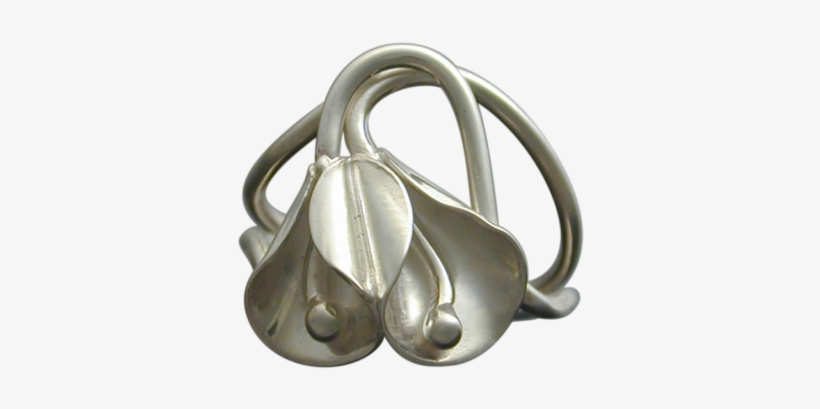 Calla Lily Ring - Silver, transparent png #9392447