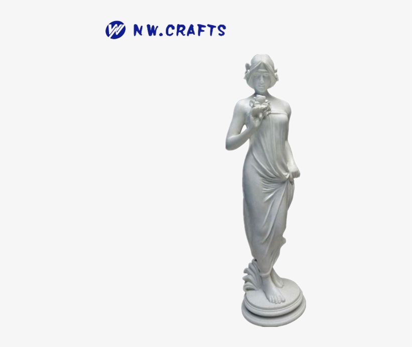 Classic Art Sculpture Crafts French Romance Resin White - Nymph Statue, transparent png #9393066