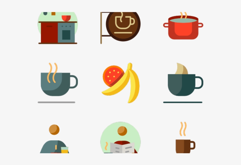 Breakfast Clipart Icon - Breakfast With Coffee Icon, transparent png #9393471