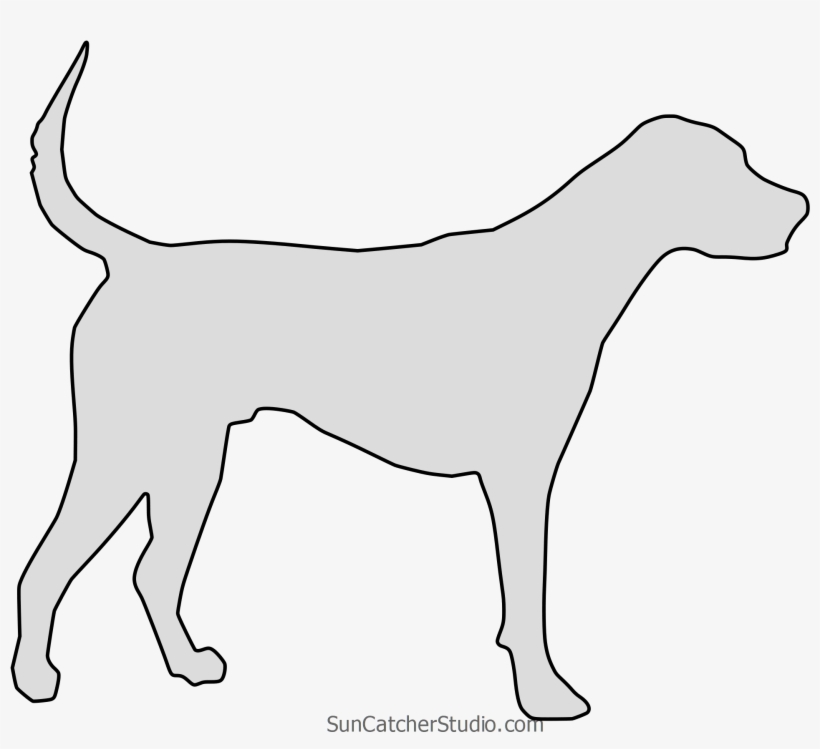 Free Foxhound Dog Breed Silhouette Pattern Scroll Saw - Harrier, transparent png #9393788