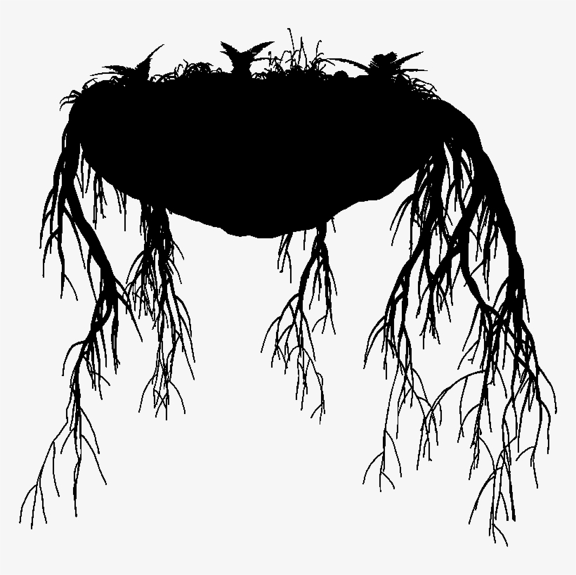Input Floating Island With Roots Silhouette, transparent png #9394031