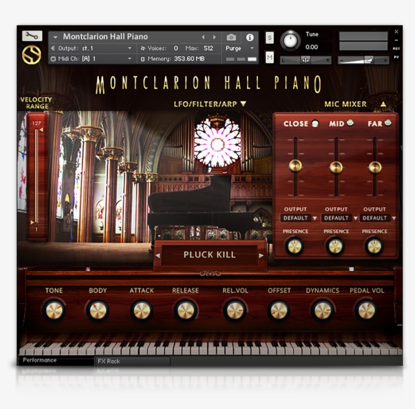 Montclarion Hall Grand Piano - Kontakt Piano, transparent png #9395666