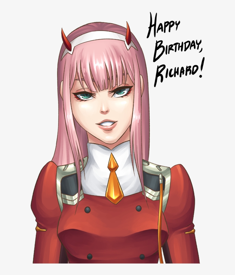 Featuring Zero Two - Cartoon, transparent png #9395774