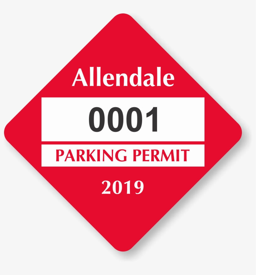 Diamond Shaped Parking Stickers Windows - Sign, transparent png #9396062