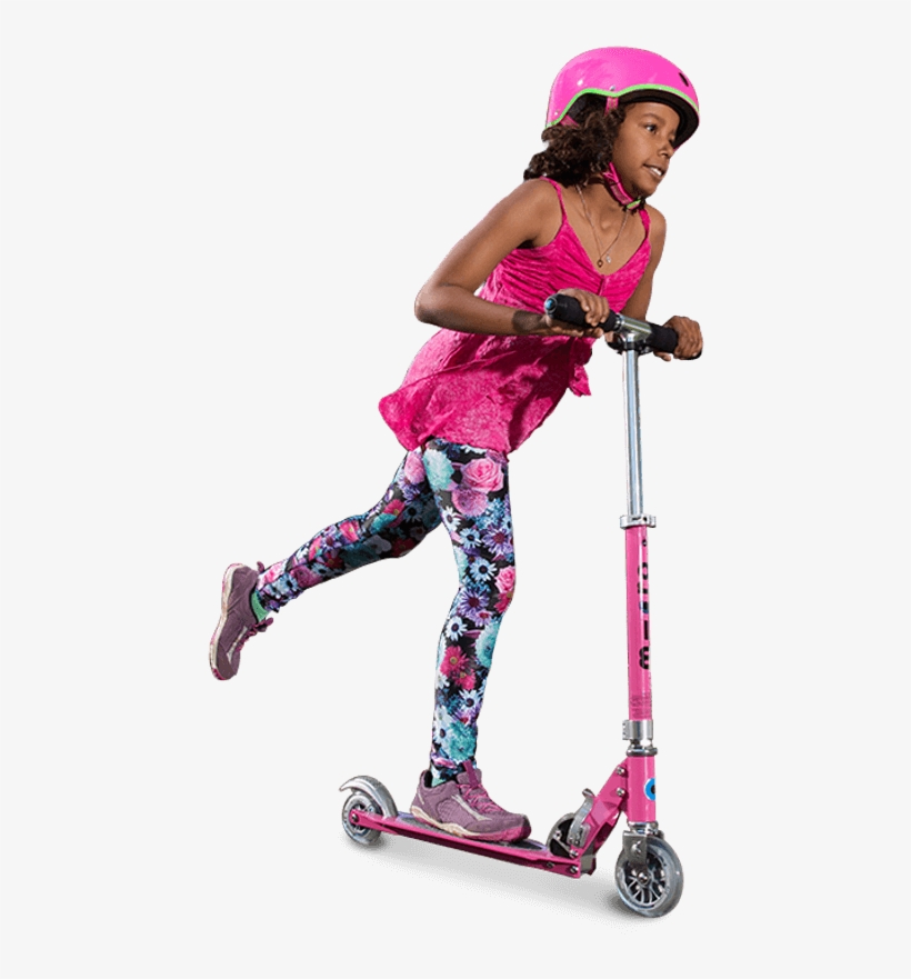 Scoot Always At Walking Speed Or Push Your Micro Scooter - Girl, transparent png #9396394
