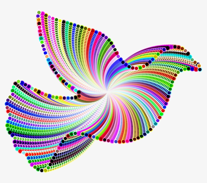Psychedelic Peace Dove - Fractal Art, transparent png #9396528