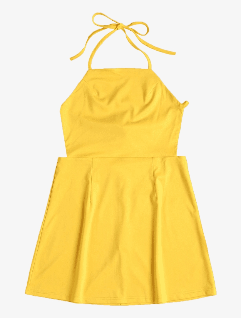 [42% Off] 2018 Back Zipper Open Back Mini Dress In - One-piece Garment, transparent png #9398068