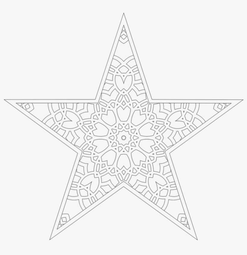 christmas tree star coloring page  line art  free