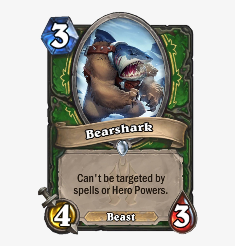 Bearshark Card - Hearthstone Dragon 8 Mana, transparent png #9399412