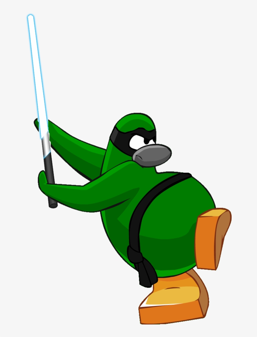 Green Ninja Lightsaber - Ninja Penguin Green, transparent png #940077