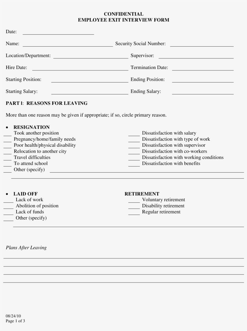Confidential Exit Interview Main Image - Employee Exit Interview Form, transparent png #940688