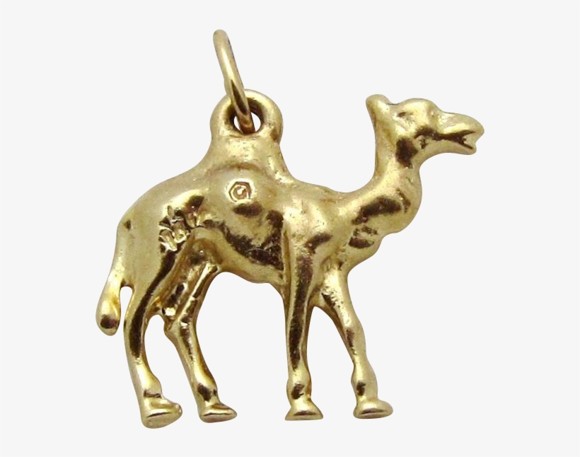 Vintage 14k Gold Solid 3d Camel Charm From Charmalier - Arabian Camel, transparent png #940715