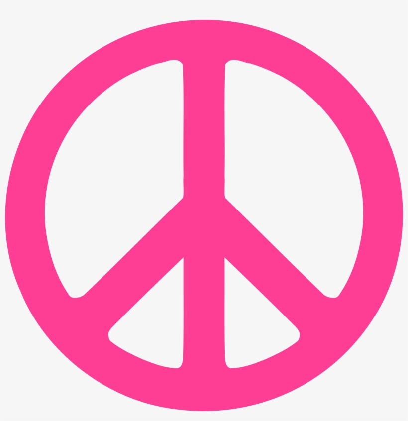 Peace - Pink Peace Sign, transparent png #940997