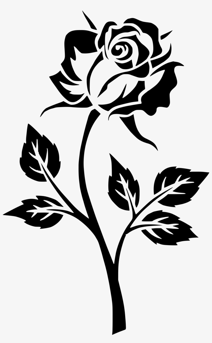 Black And White Rose Png - Red Rose Logo Transparent Background, transparent png #941055