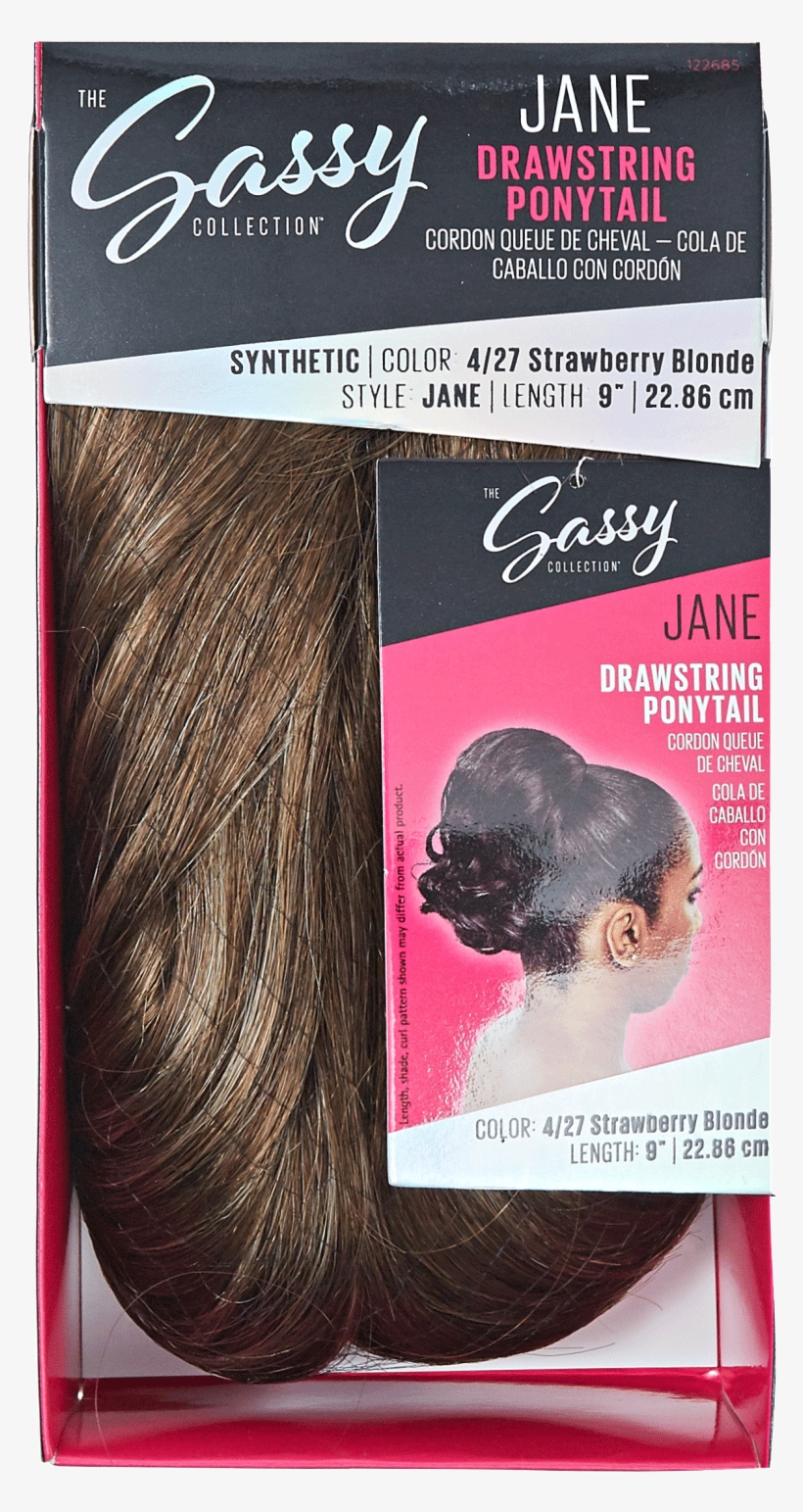Jane Brown Strawberry Blonde 9 Inch Drawstring Ponytail, transparent png #941250
