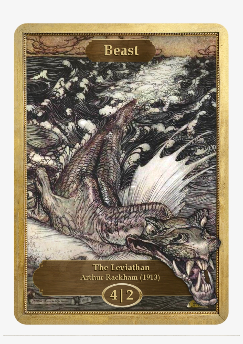 Beast Token By Arthur Rackham - Arthur Rackham Leviathan, transparent png #941552