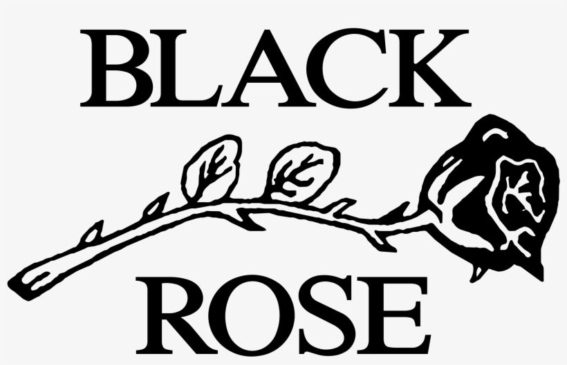 Black Rose Leather 01 Logo Png Transparent - Logos With A Rose - Free