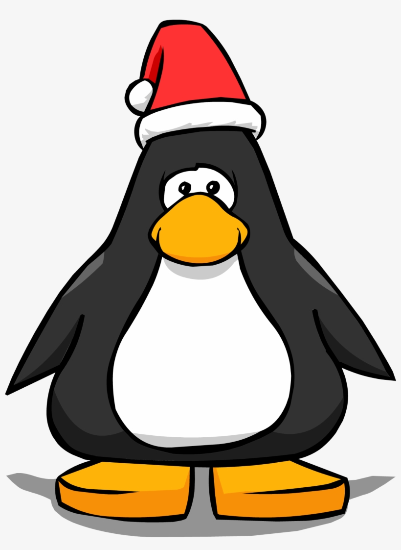 Santa Hat Player Card - Penguin With Santa Hat, transparent png #942889