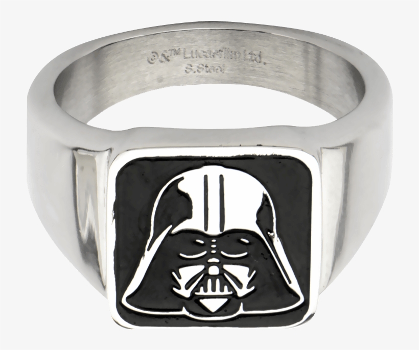Darth Vader Helmet Signet Ring - Stainless Steel Star Wars Darth Vader Signet Ring, transparent png #943107