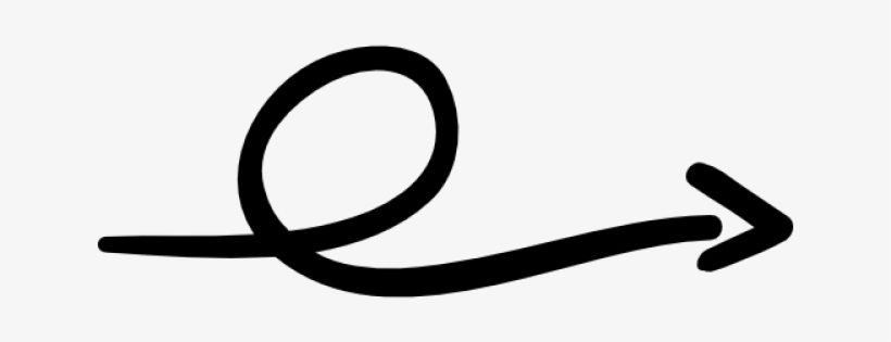 Drawn Arrow Squiggly - Derecho Flecha Png, transparent png #943322