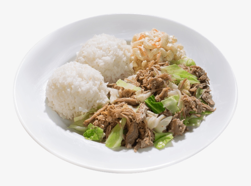 Kalua Pork And Cabbage With Two Scoops Of Rice, And - L&l Hawaiian Barbecue, transparent png #943489