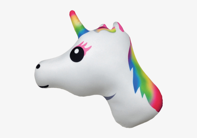 Picture Of Rainbow Unicorn Emoji Microbead Pillow - Unicorn Emoji Pillow, transparent png #943707