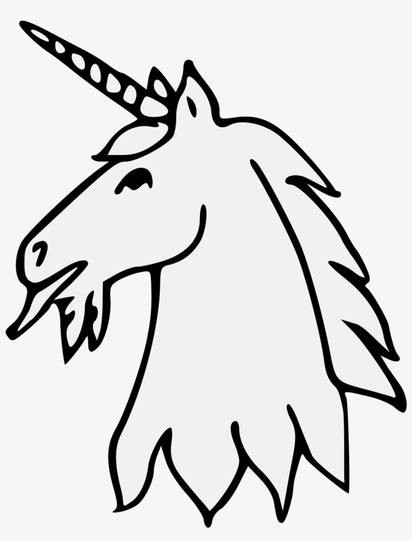 Unicorn's Head Erased - Unicorn, transparent png #943776