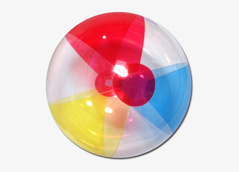 Beach Balls - Red Blue Yellow Clear Beach Ball, transparent png #943928