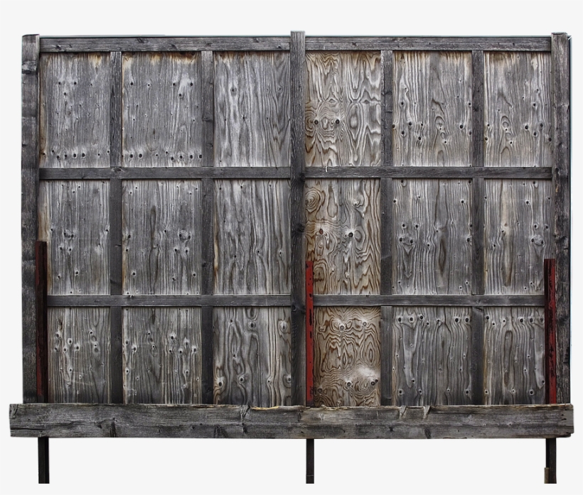 Billboard, Back, Boards, Wood, Battens, Weathered - Back Of Wooden Billboard, transparent png #943963