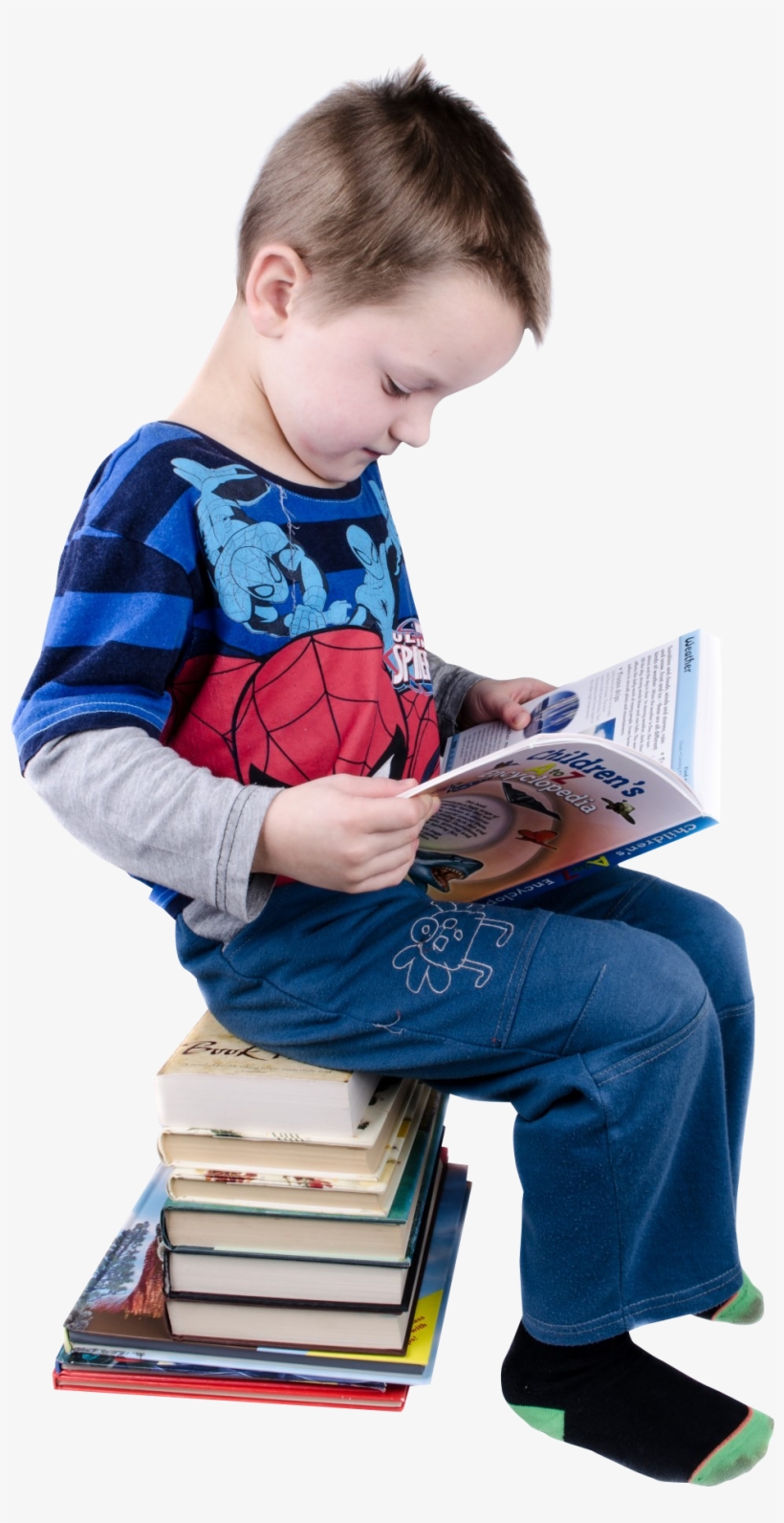 Boy Reading Books Png Image - Reading Books Png, transparent png #944168