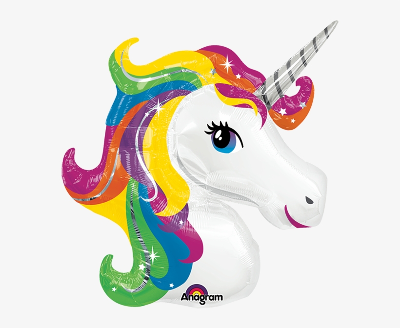 Globo Metálico - Foil Unicorn Balloon, transparent png #944262