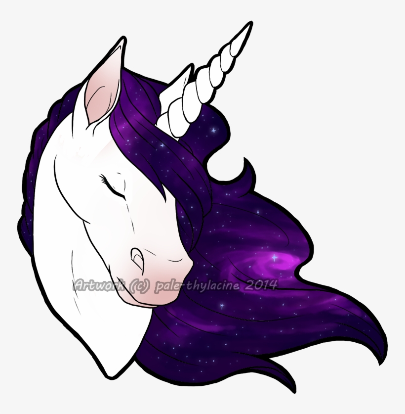 Design Unicorn By Pale - Galaxy Unicorn Drawing, transparent png #944374