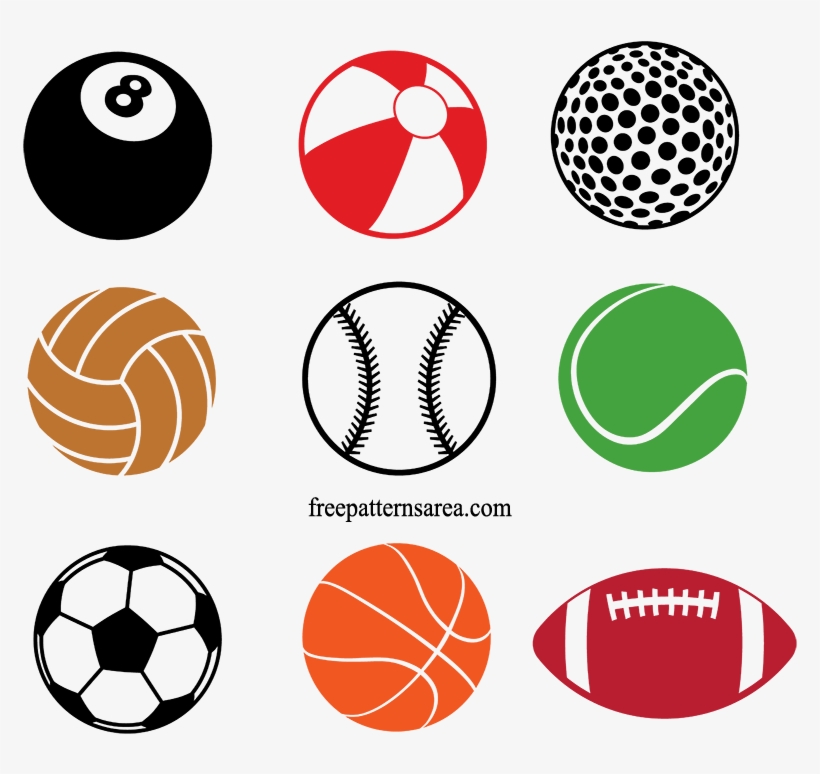 Soccer, Basketball, American Football, Volleyball, - Designer Stencils Sports Ball Cookie Stencils Cake, transparent png #944452